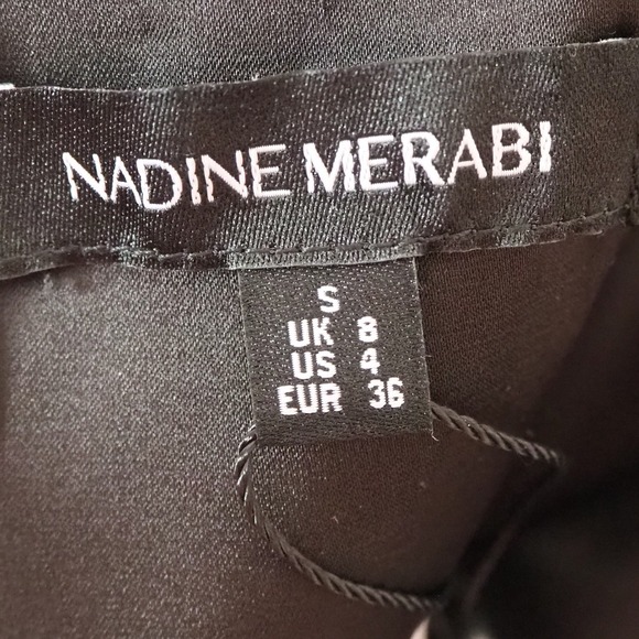 NWT Nadine Merabi Cindy Flower Detail Cocktail Minidress Women's Sz Small Black - Picture 13 of 16